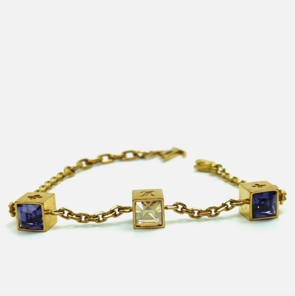 LOUIS VUITTON BRACELET GOLD /PURPLE/ GL1101 - Picture 7 of 13